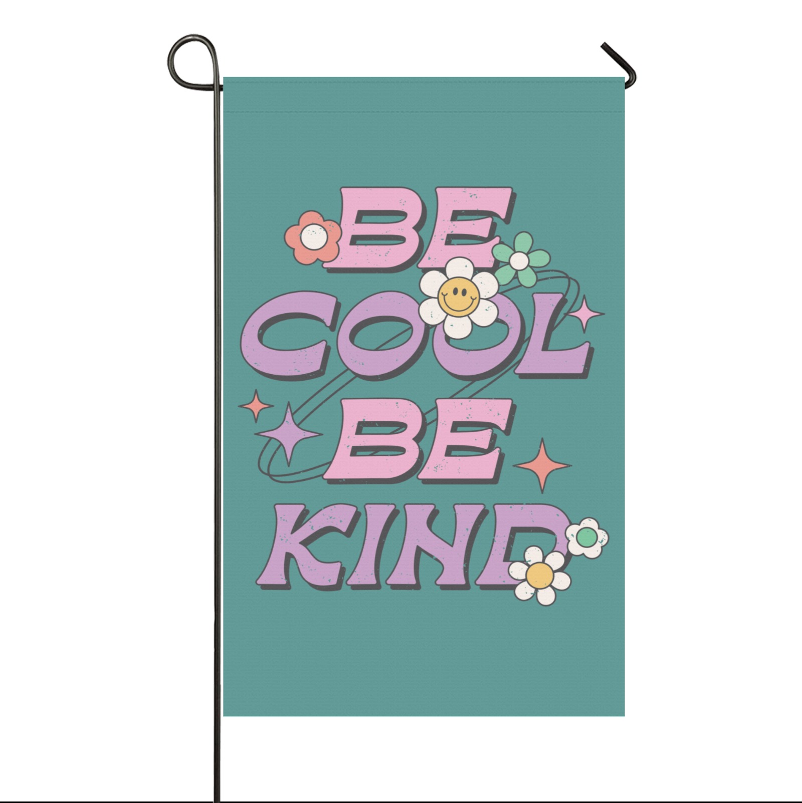 Retro Be Cool Be Kind Garden Flag 36''x60'' (Twin Sides)