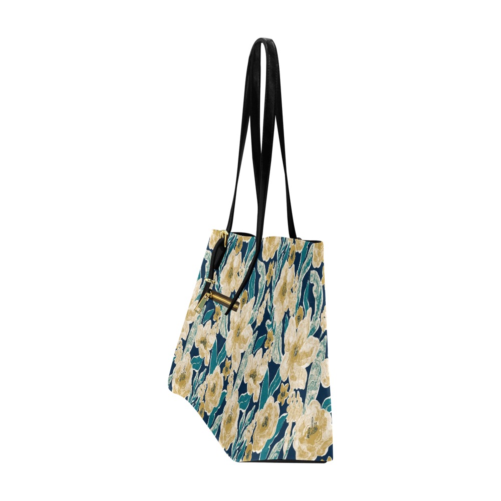 Painted Flowers Euramerican Tote Bag/Large (Model 1656)