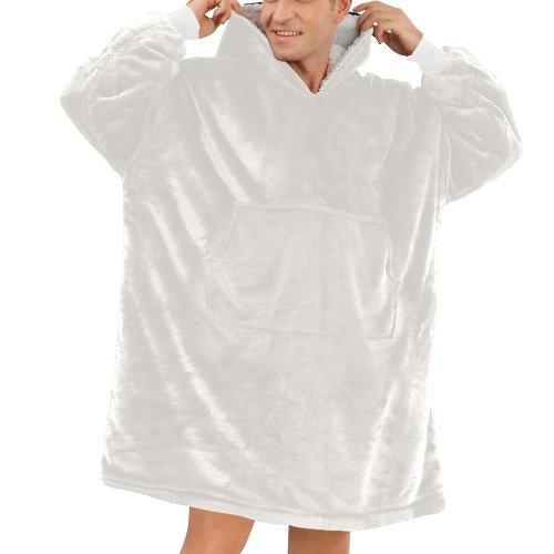 White Alyssum Blanket Hoodie for Men