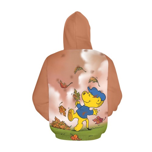 Ferald Amongst The Autumn Leaves All Over Print Hoodie for Women (USA Size) (Model H13)