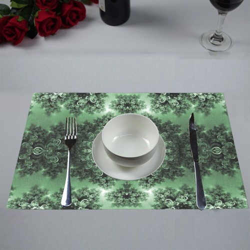 Deep in the Forest Frost Fractal Placemat 12’’ x 18’’ (Set of 6)