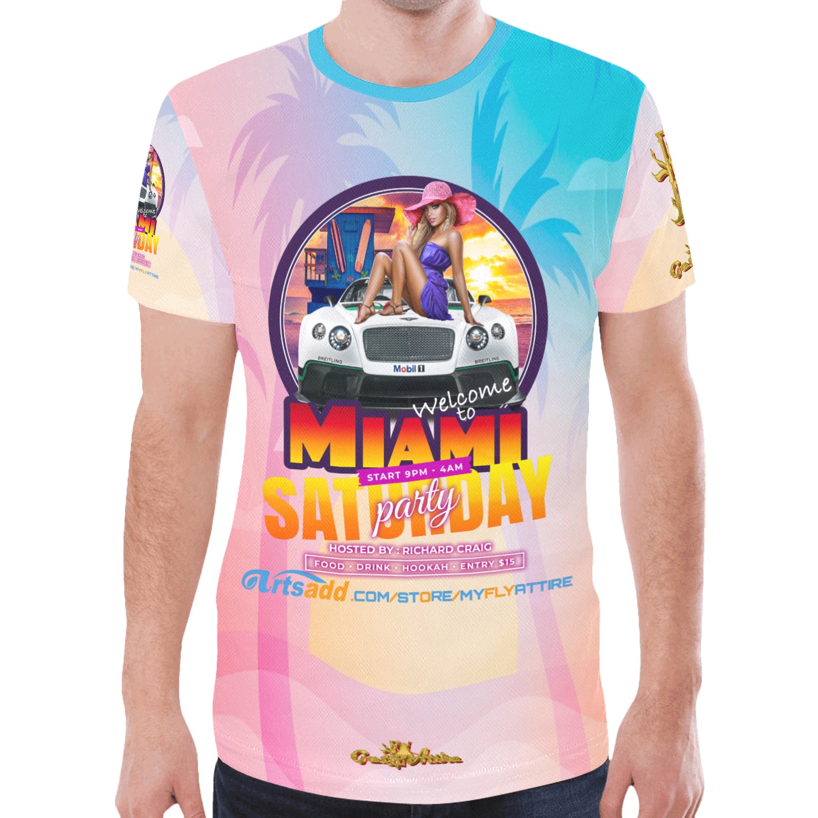 Welcome to Miami Saturday party Collectable Fly New All Over Print T-shirt for Men (Model T45)