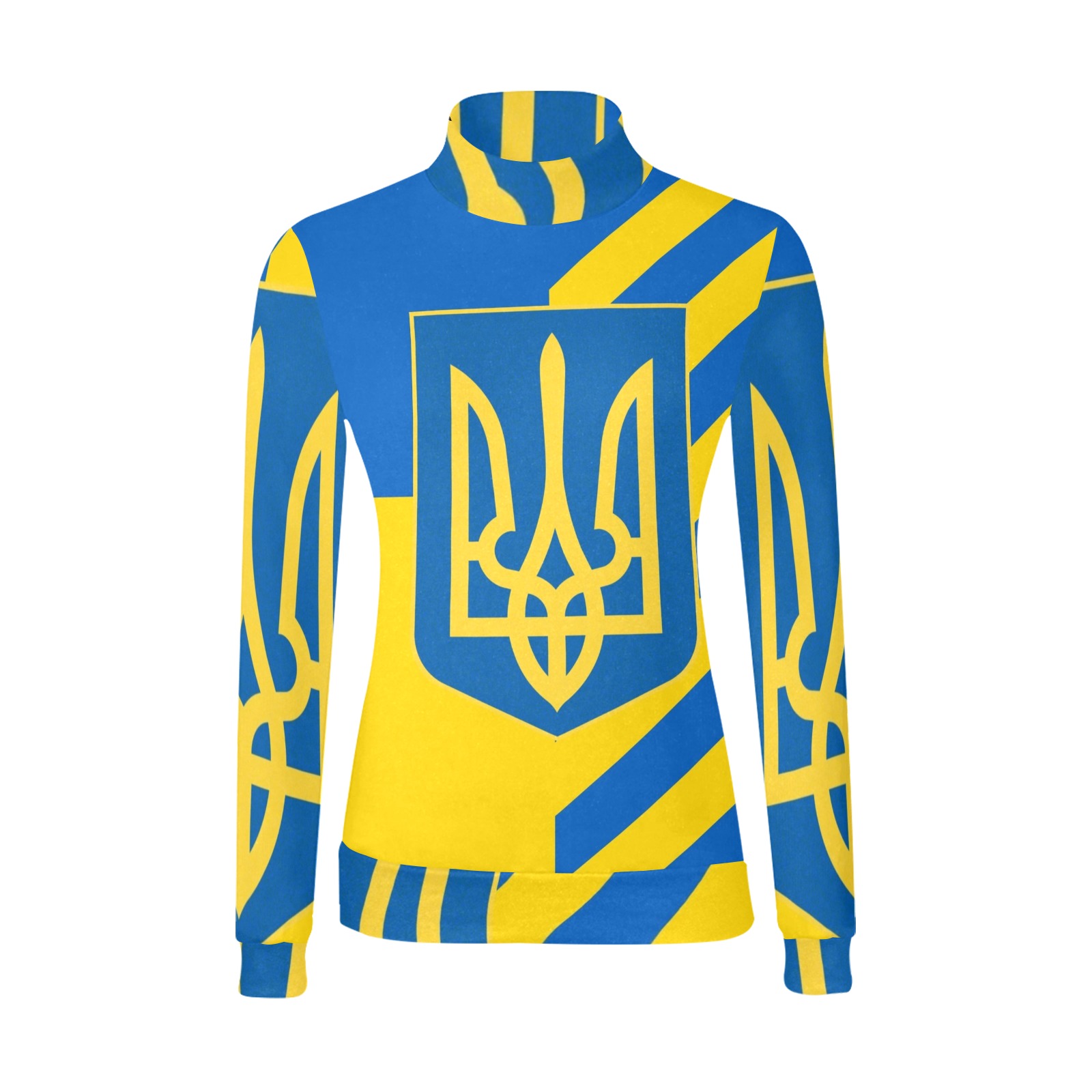 UKRAINE Women's All Over Print Mock Neck Sweatshirt (Model H43)