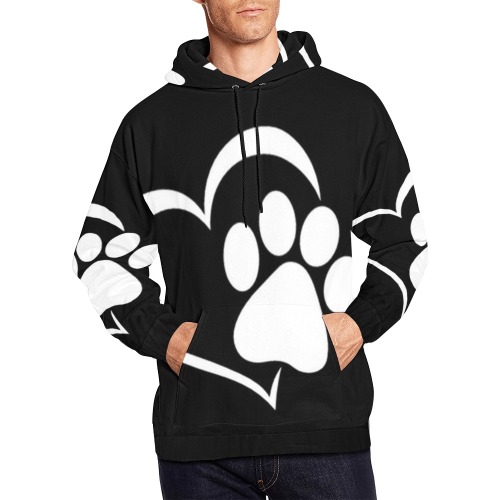 Puppy Paws by Fetishworld All Over Print Hoodie for Men (USA Size) (Model H13)