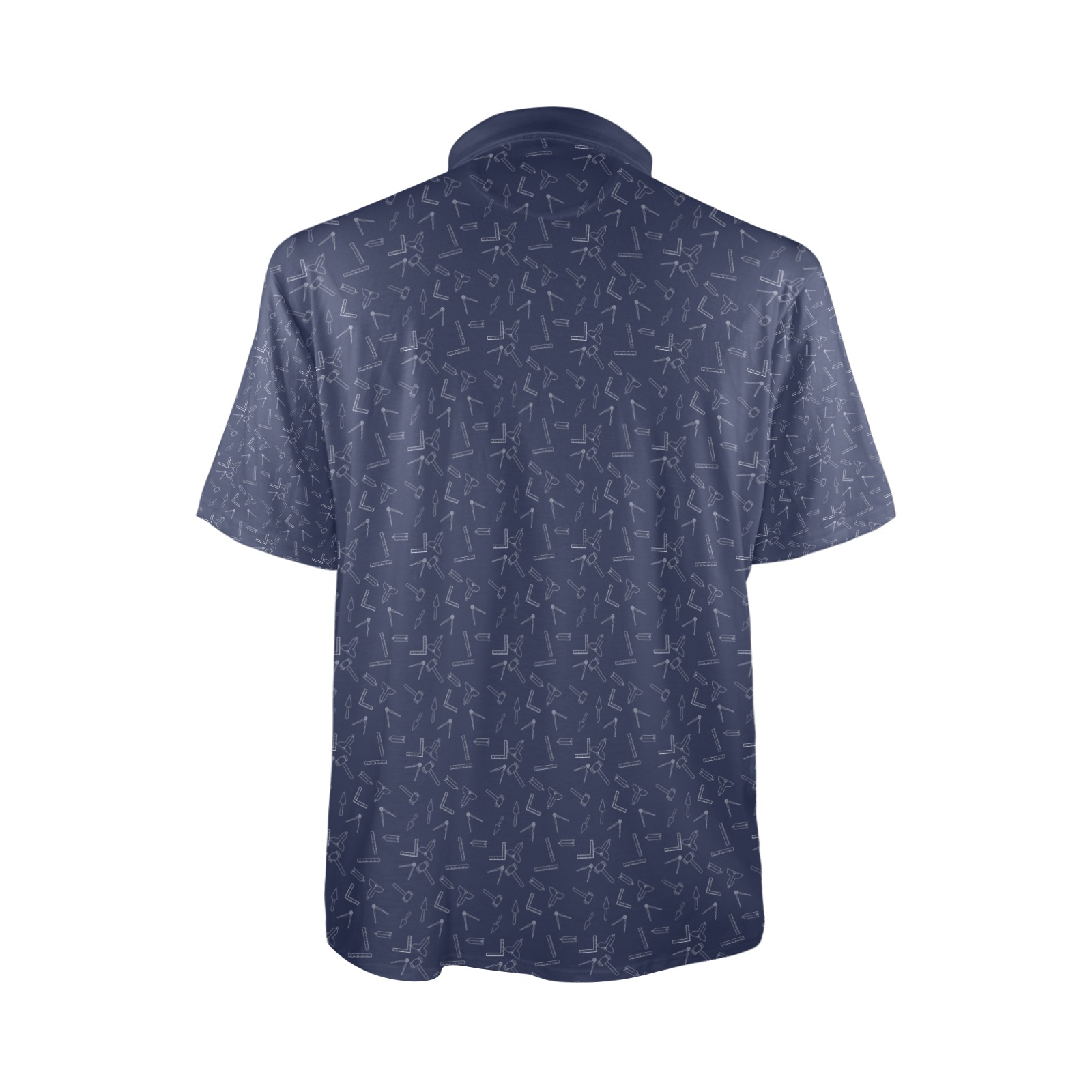 blue tools Men's All Over Print Polo Shirt (Model T55)