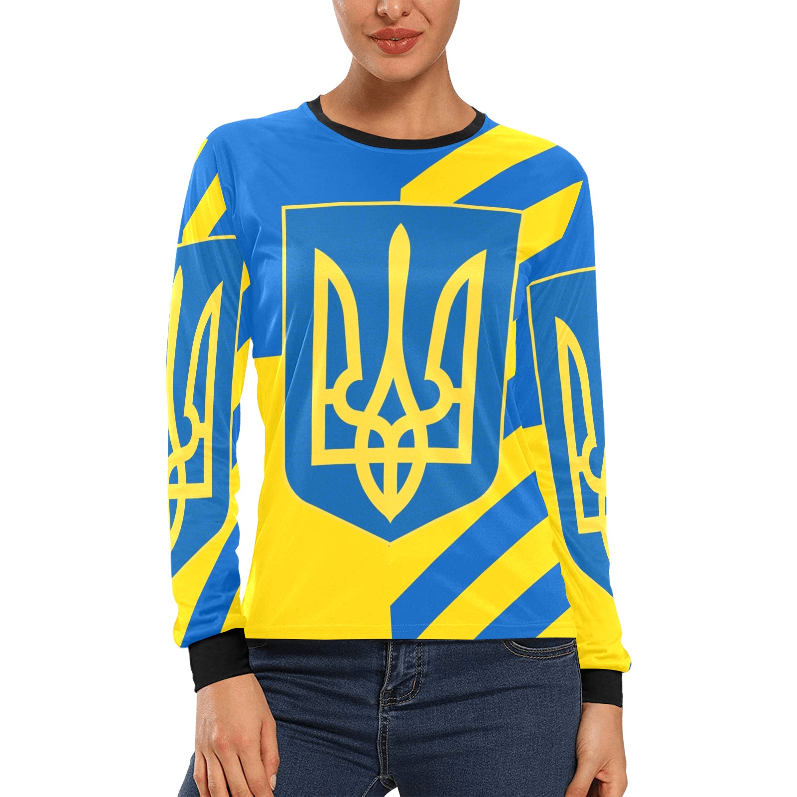 UKRAINE Women's All Over Print Long Sleeve T-shirt (Model T51)