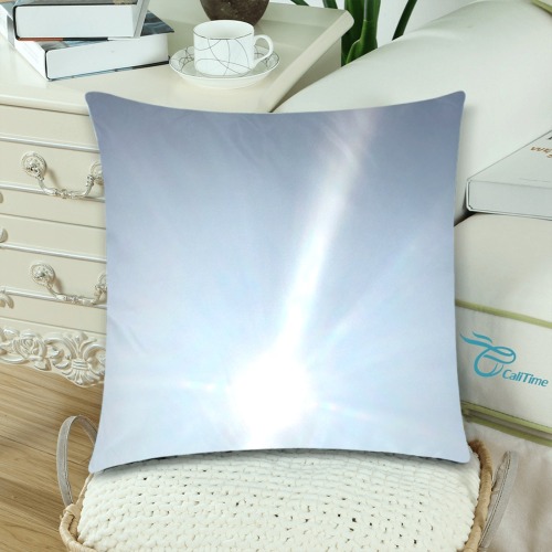 Light Cycle Collection Custom Zippered Pillow Cases 18"x 18" (Twin Sides) (Set of 2)