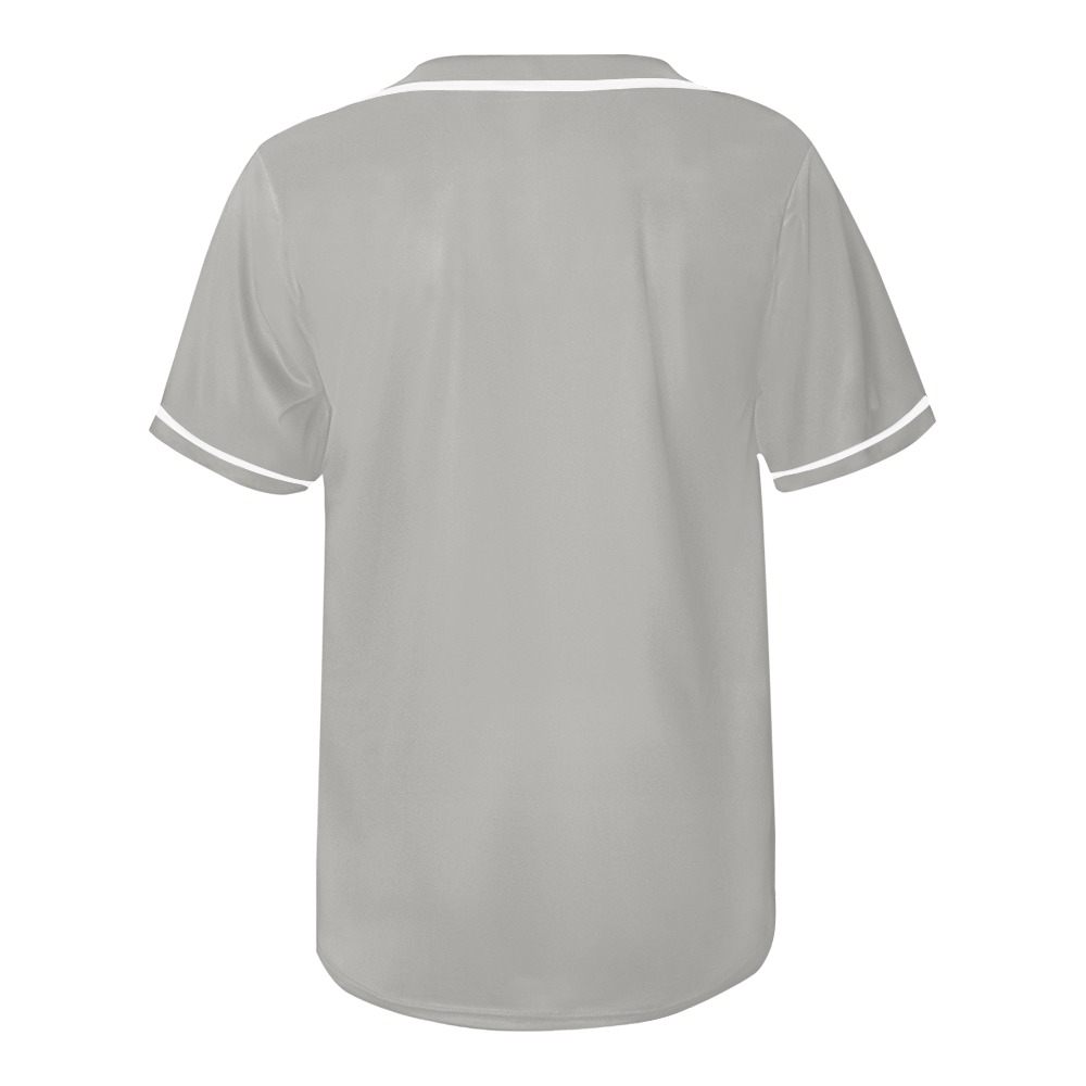Deep Grey Plain All Over Print Baseball Jersey for Men (Model T50)