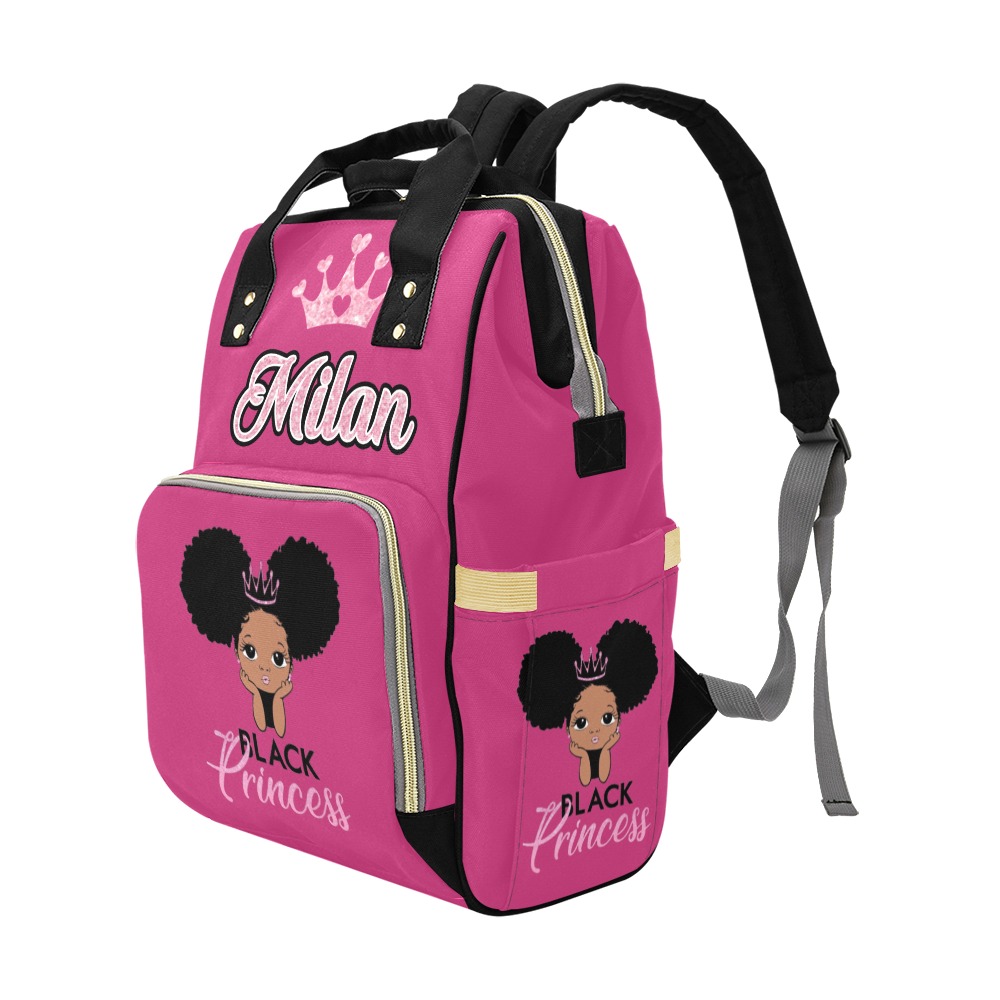 Pink Princess Multi-Function Diaper Backpack/Diaper Bag (Model 1688)