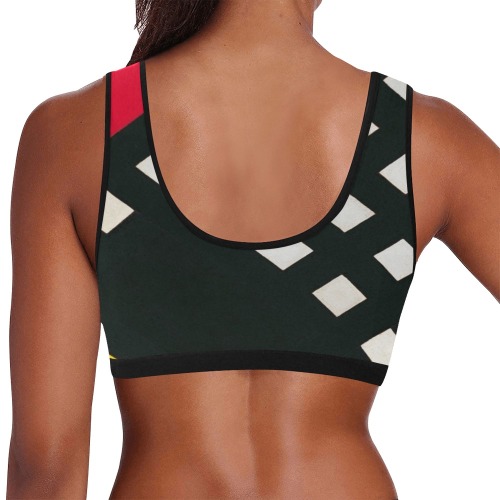 Counter-composition XV by Theo van Doesburg- Women's All Over Print Sports Bra (Model T52)