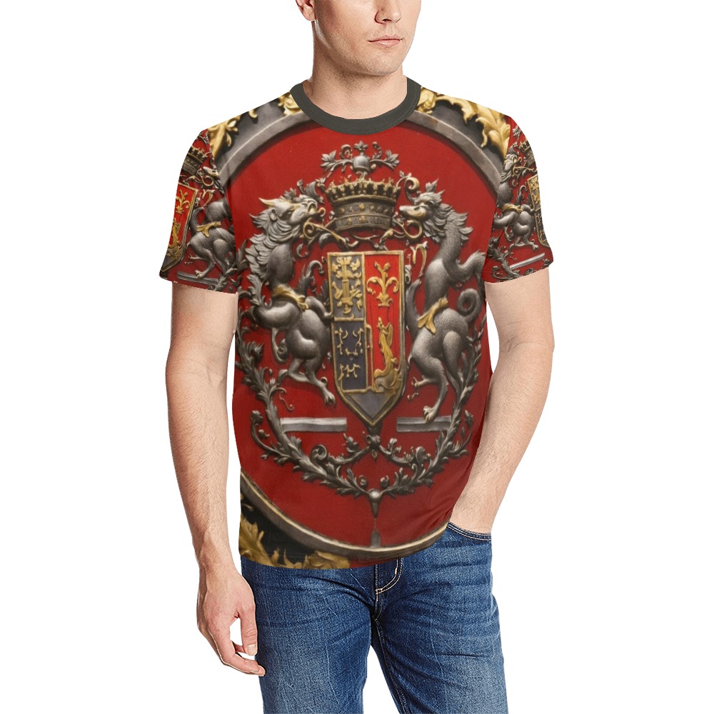 Royalty Collectable Fly Men's All Over Print T-Shirt (Solid Color Neck) (Model T63)