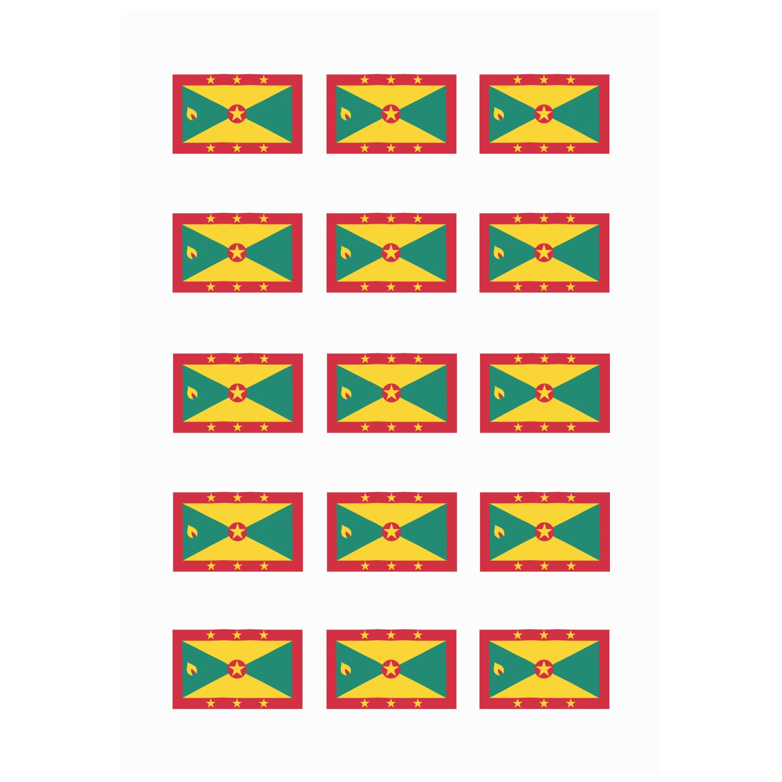 Grenada Flag Personalized Temporary Tattoo (15 Pieces)