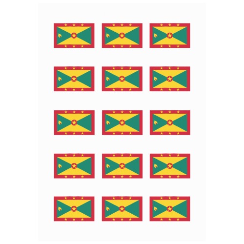 Grenada Flag Personalized Temporary Tattoo (15 Pieces)