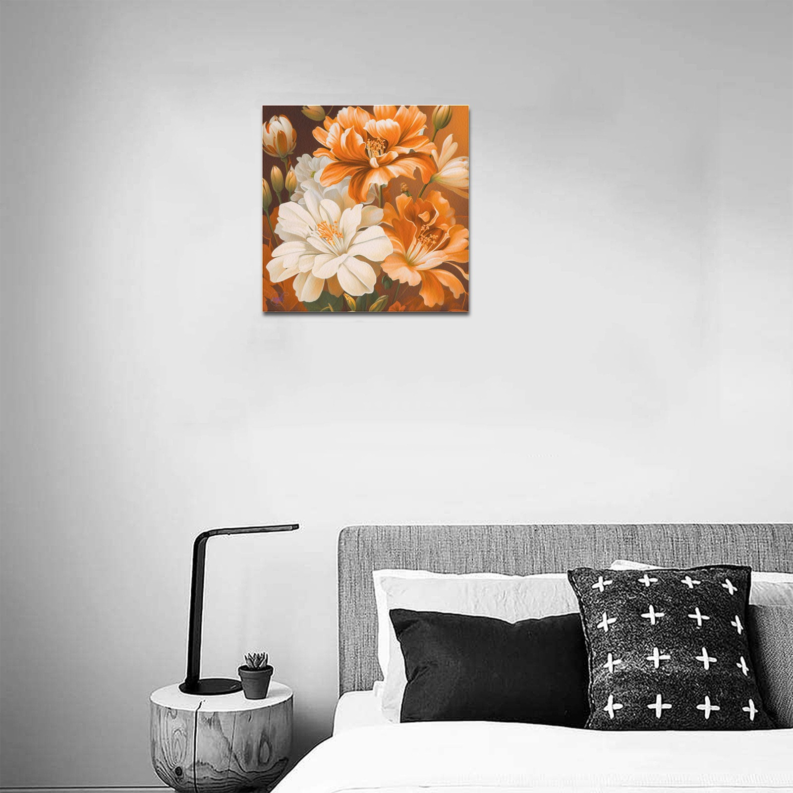 April Showers bring May Flowers Upgraded Canvas Print 16"x16"