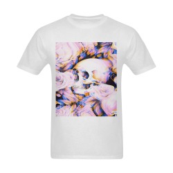 Psychedelic Pink Skull Sunny Men's T- shirt (Model T06)