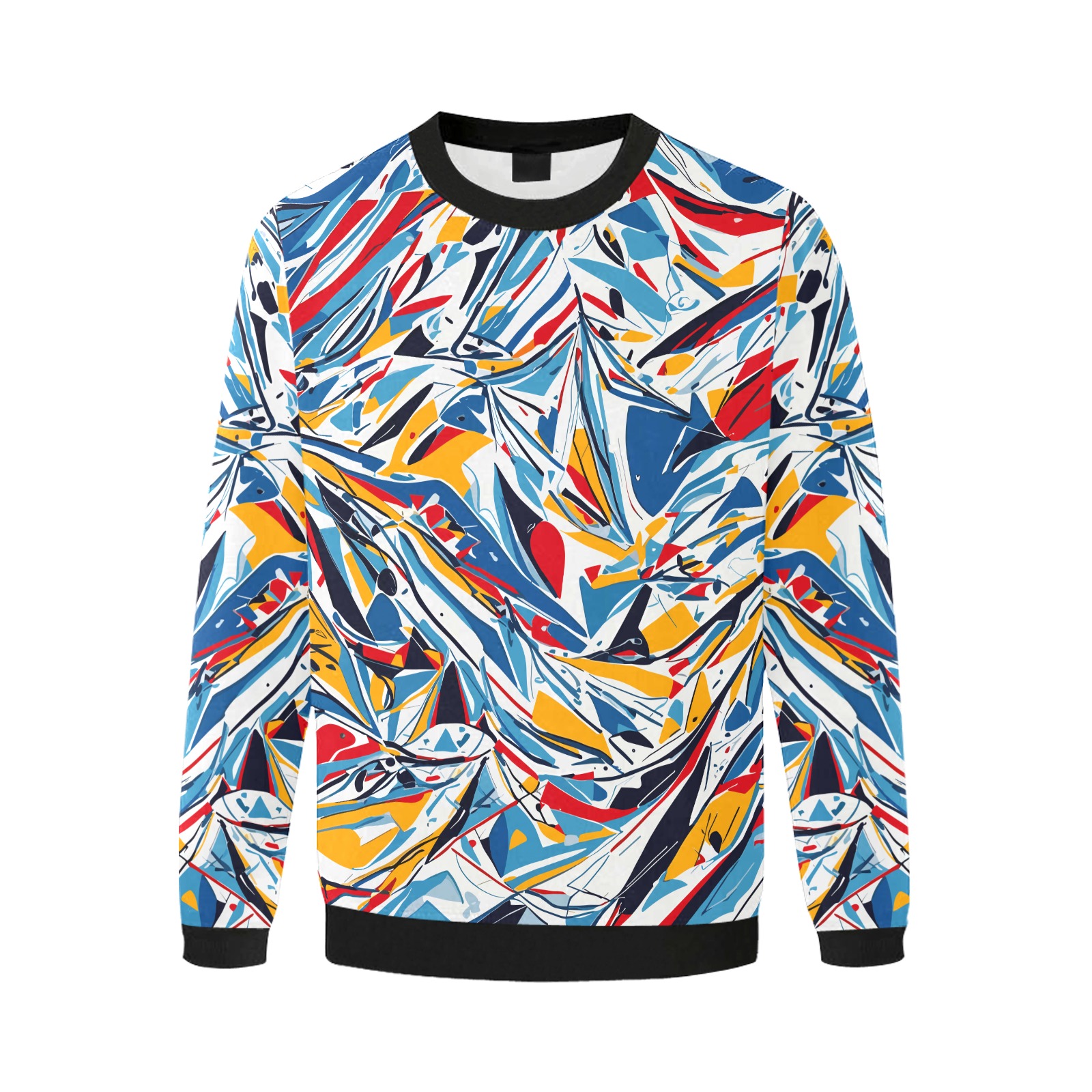 Awesome classy abstract art of a downhill skiing. Men's Oversized Fleece Crew Sweatshirt (Model H18)