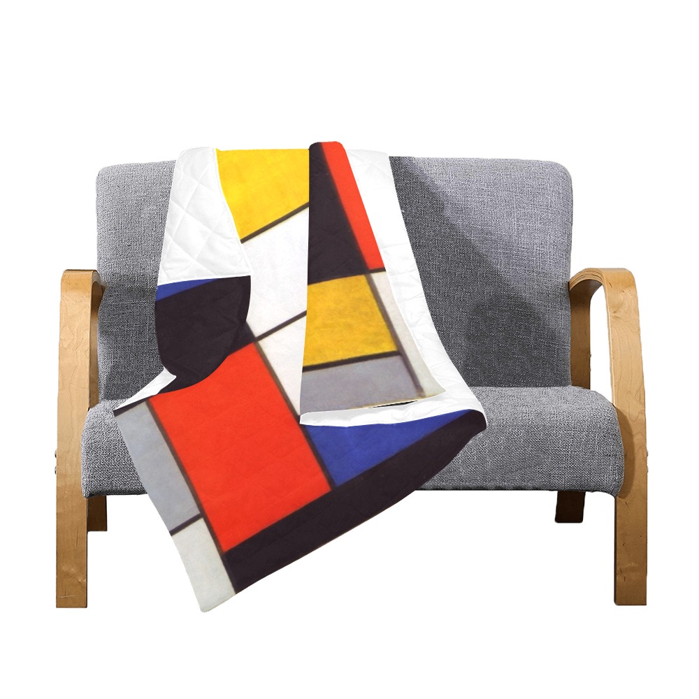 Composition A by Piet Mondrian Quilt 40"x50"
