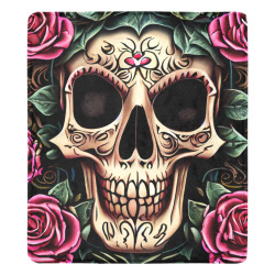 Skulls and Roses Ultra-Soft Micro Fleece Blanket 70''x80''