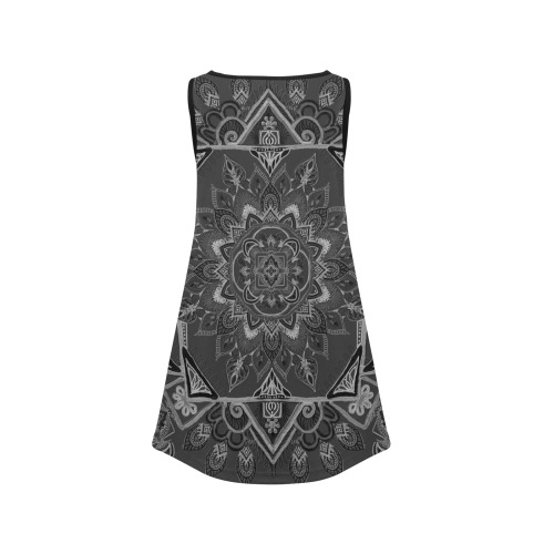 gamba black Girls' Sleeveless Dress (Model D58)