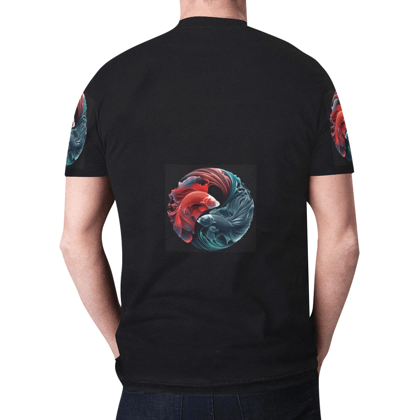 sam beta fish t-shirt New All Over Print T-shirt for Men (Model T45)