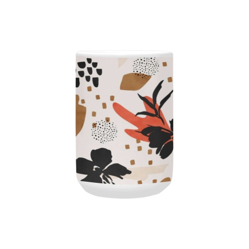Modern abstract and flowery shapes Custom Ceramic Mug (15OZ)