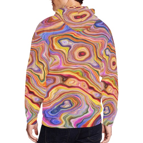 Mens zip up hoodie 1 All Over Print Full Zip Hoodie for Men (Model H14)