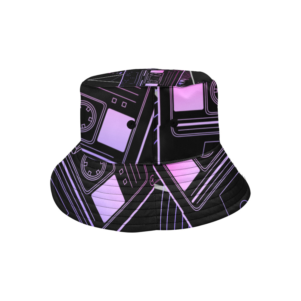 Retro Mix All Over Print Bucket Hat for Men