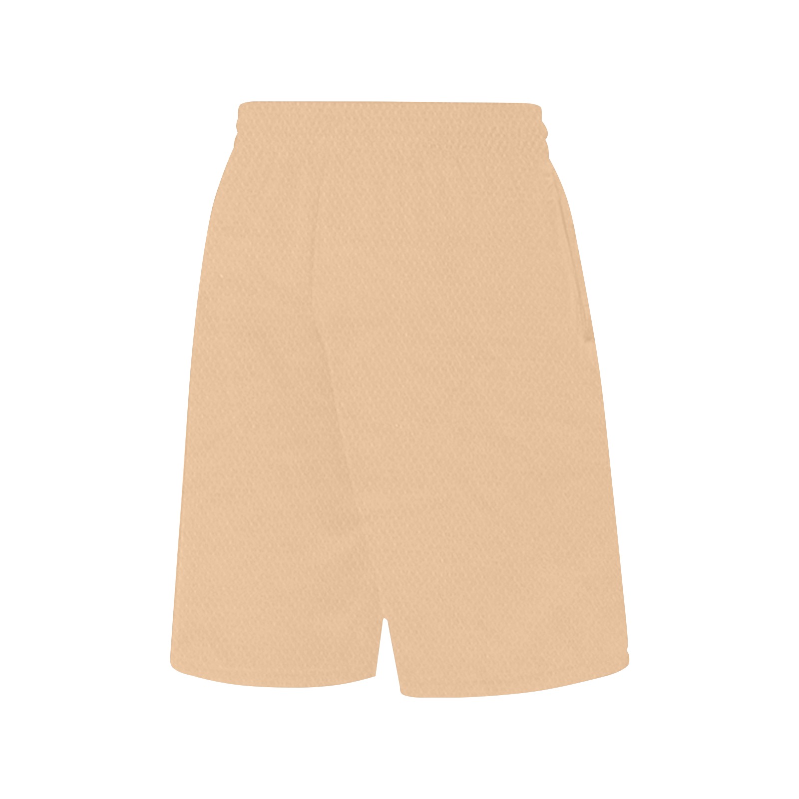 beige All Over Print Basketball Shorts with Pocket