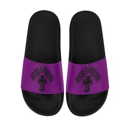 RollinOn3 Purple Slides Female Women's Slide Sandals (Model 057)