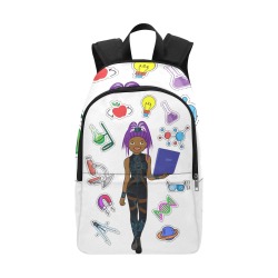 Beauty & Brains Brown Girl Back Pack Fabric Backpack for Adult (Model 1659)