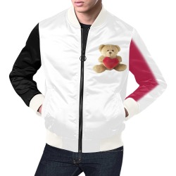 Teddy Bear All Over Print Bomber Jacket for Men (Model H19)