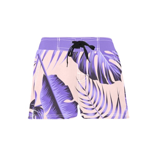 Lavender Tropical Women's Casual Board Shorts (Model L54)