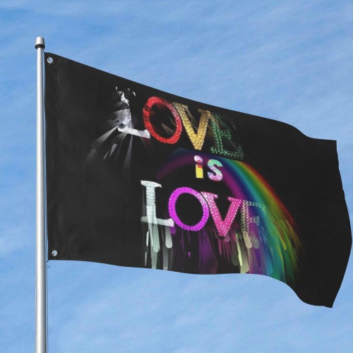 Love is Love by Nico Bielow Custom Flag 8x5 Ft (96"x60") (One Side)