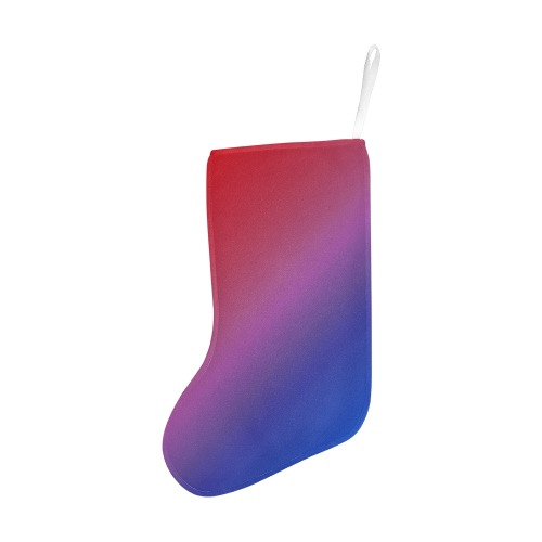 Diagonal Ombre Red Christmas Stocking (Without Folded Top)