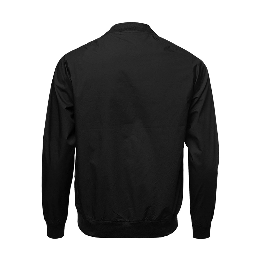 BLACK All Over Print Bomber Jacket for Men (Model H19)