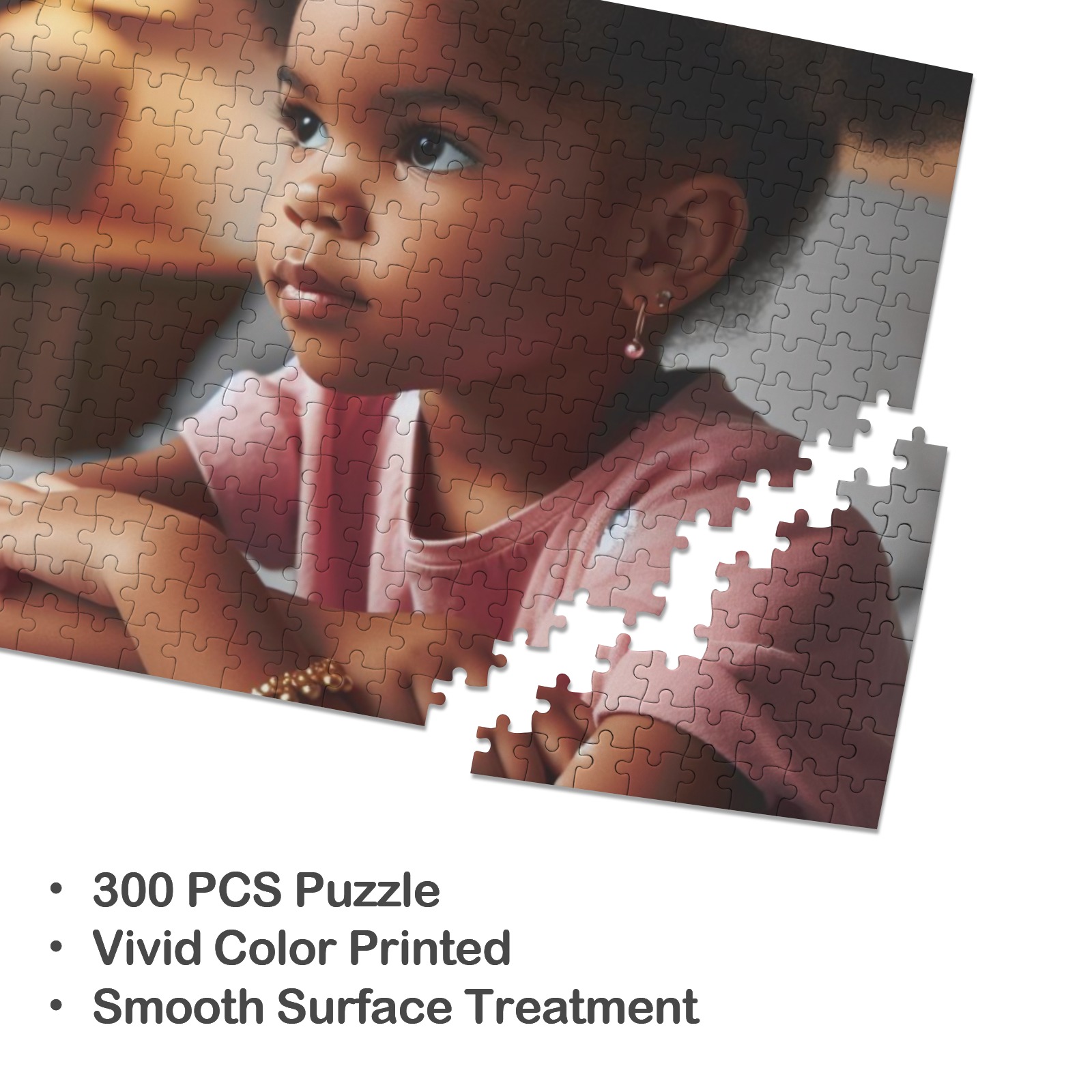 little girl 300-Piece Wooden Jigsaw Puzzle (Horizontal)