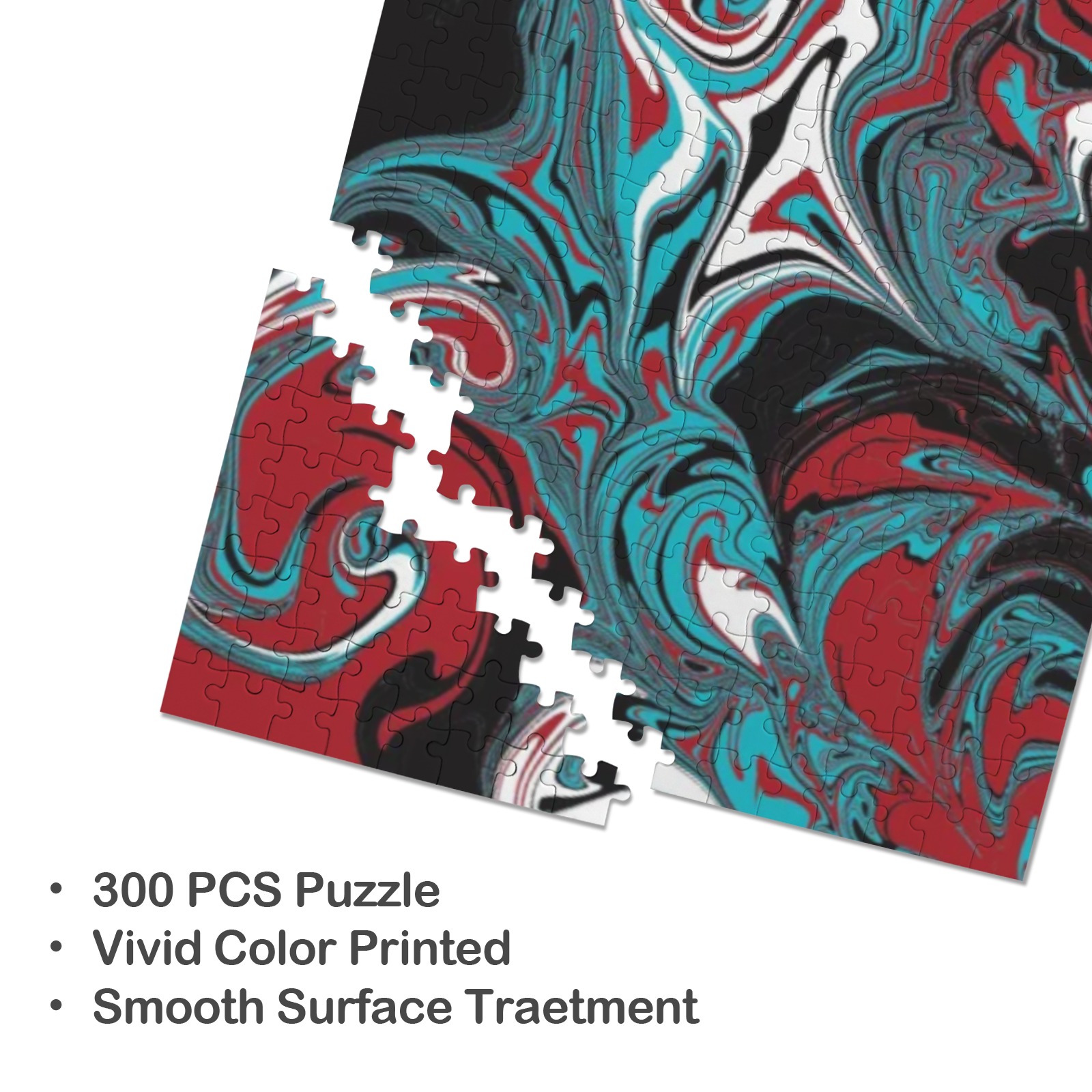 Dark Wave of Colors 300-Piece Wooden Jigsaw Puzzle (Vertical)
