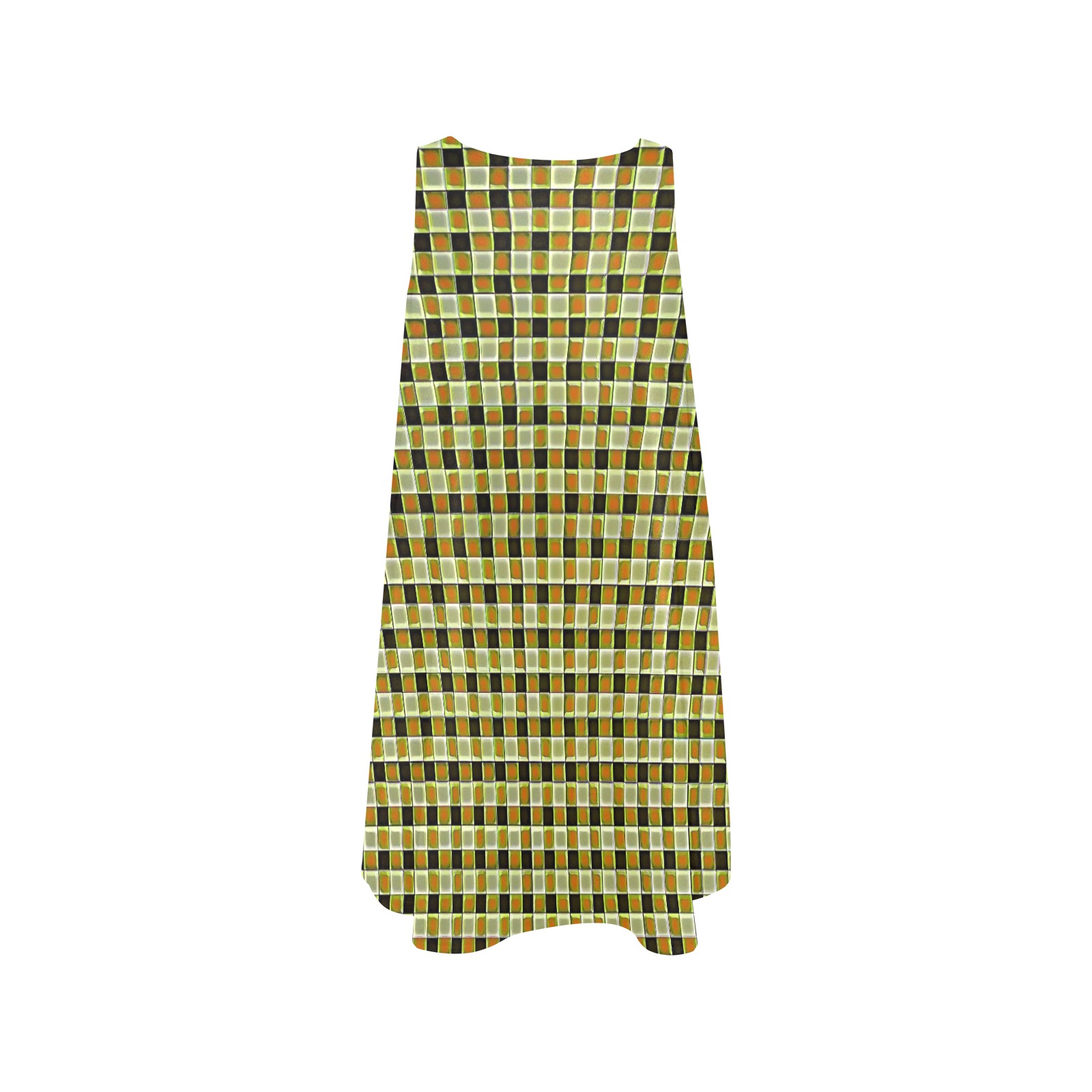 Checkers Sleeveless A-Line Pocket Dress (Model D57)