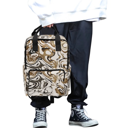 Marble Bronze Twin Handle Backpack (Model 1732)