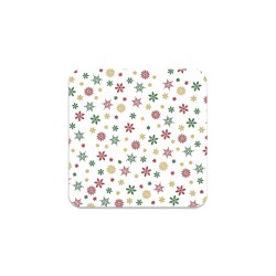 Snowflake Print Square Coaster