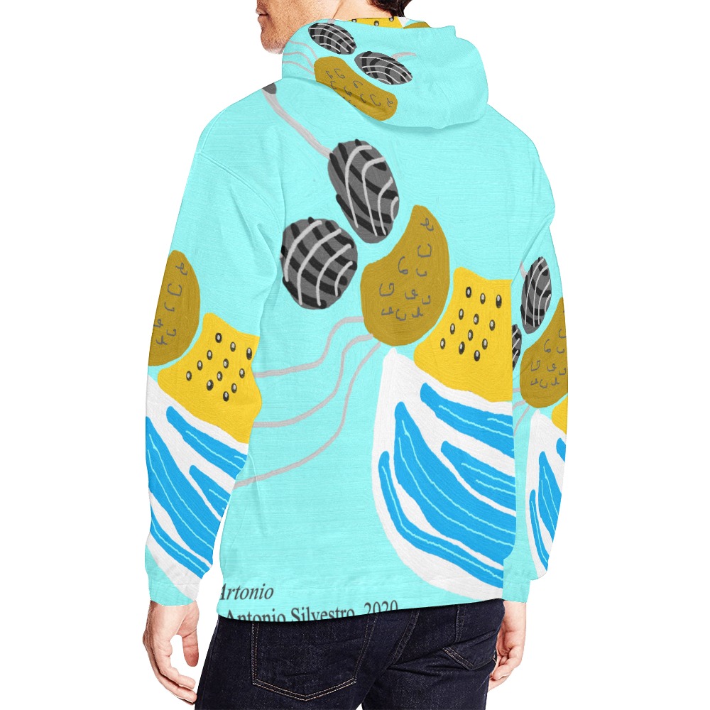 Vespidae All Over Print Hoodie for Men (USA Size) (Model H13)