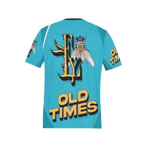 Old Times Collectable Fly Men's All Over Print T-Shirt (Solid Color Neck) (Model T63)