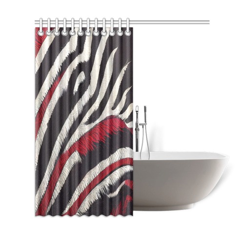 zebra print 3 Shower Curtain 69"x72"