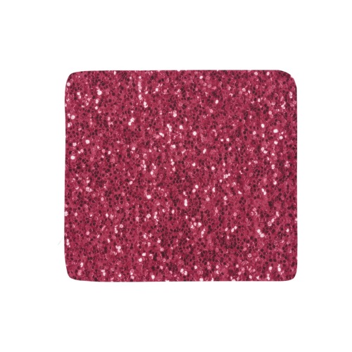 Magenta dark pink red faux sparkles glitter Rectangular Seat Cushion