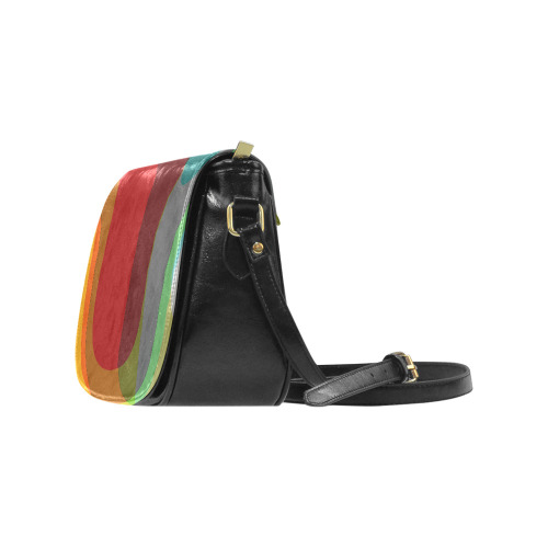 Colorful Abstract 118 Classic Saddle Bag/Large (Model 1648)