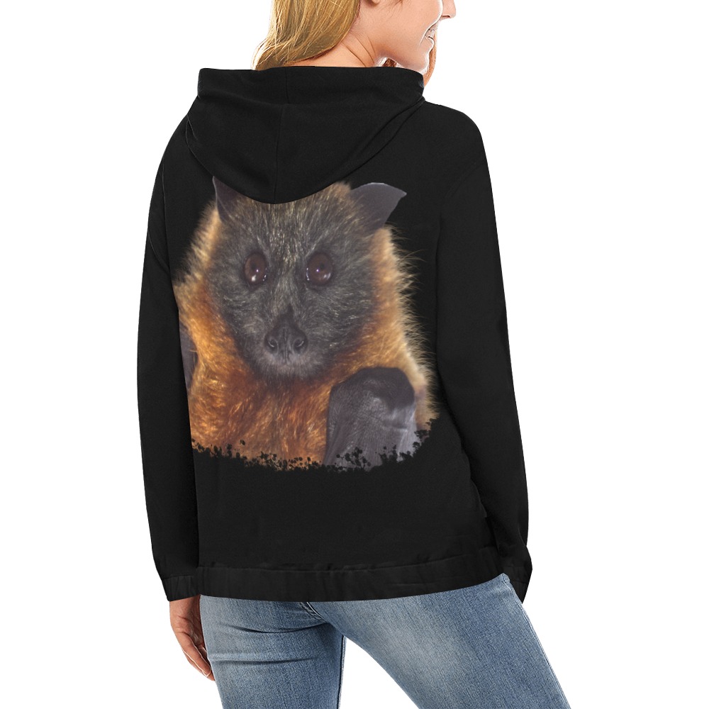 Flying-fox Hoodie All Over Print Hoodie for Women (USA Size) (Model H13)