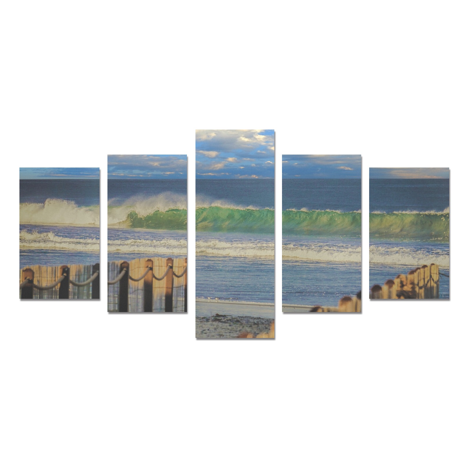 Salty Shorebreak Fine Art Canvas Print Sets C (No Frame)