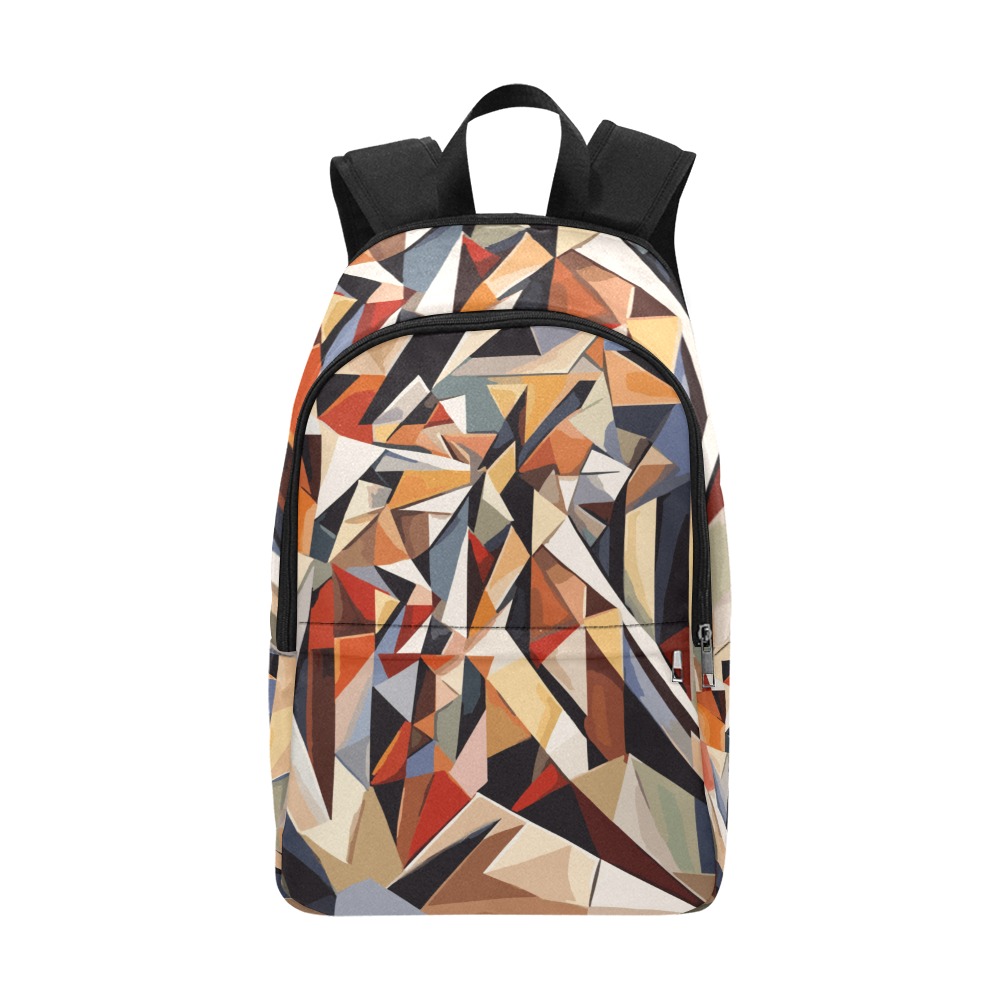 Avant-garde abstract geometric art of warm colors Fabric Backpack for Adult (Model 1659)