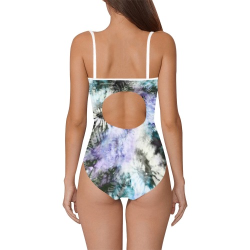 Spiral Dye Modern beach Strap Swimsuit ( Model S05)