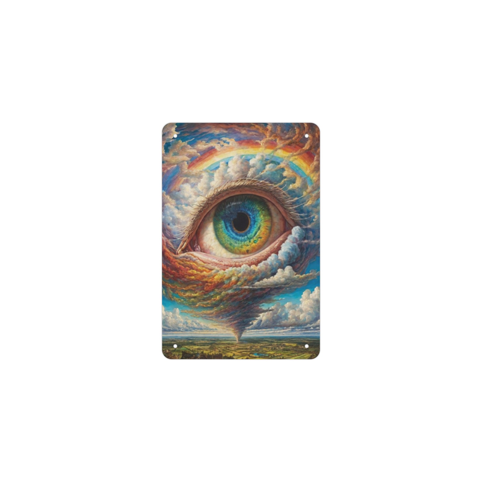 Eye Of The Storm Metal Sign 8"x12"